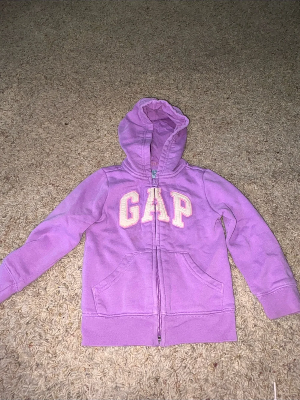 GAP Girls Lavender Zip-Up Hoodie with Logo